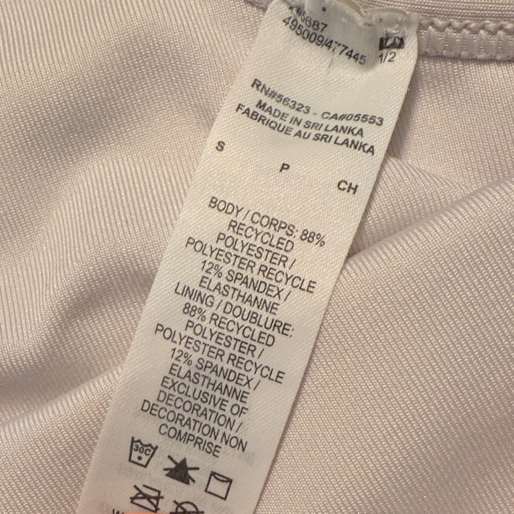Nike Women's White Sports Bra with Black Logo - Picture 5 of 5